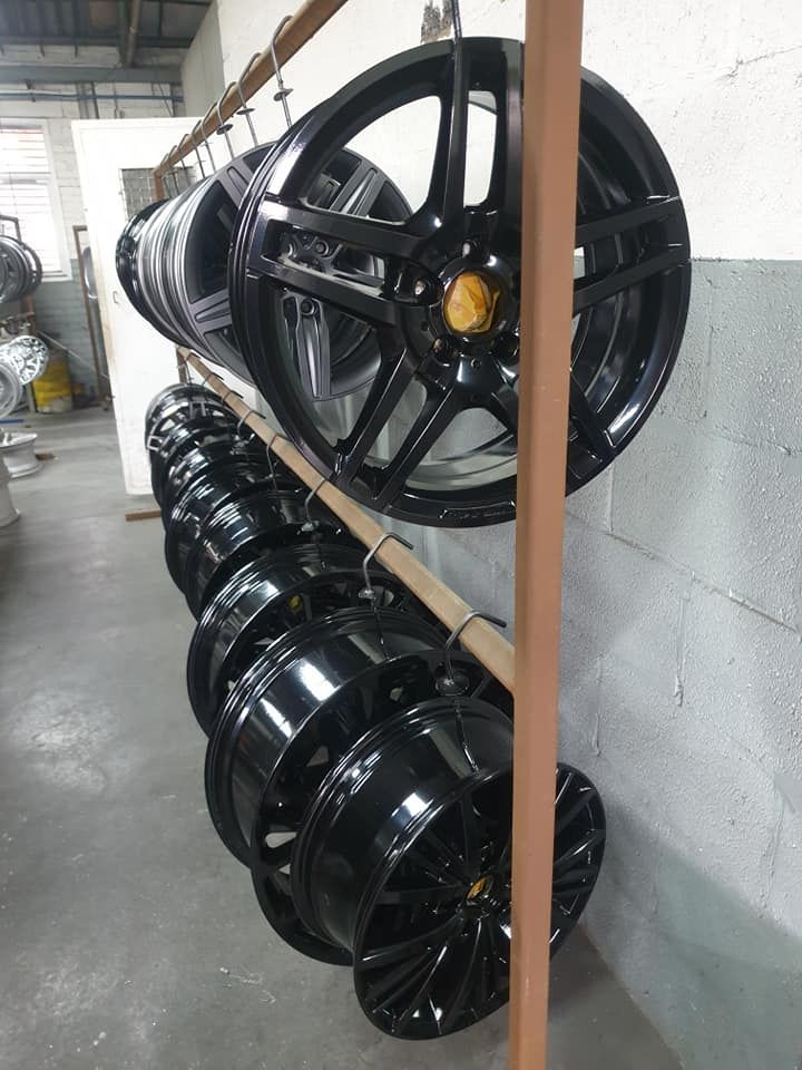 Completed alloy wheel refurbishment